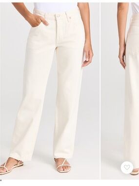 Levi's Cream Straight Leg Jeans